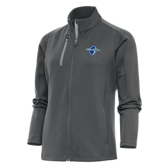 Women's Antigua Charcoal Franklin & Marshall Diplomats Generation Digital Thermal Full-Zip Jacket