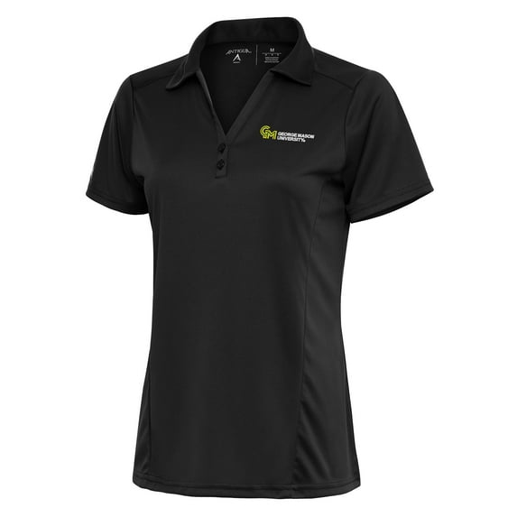 Women's Antigua Charcoal George Mason Patriots Tribute Polo