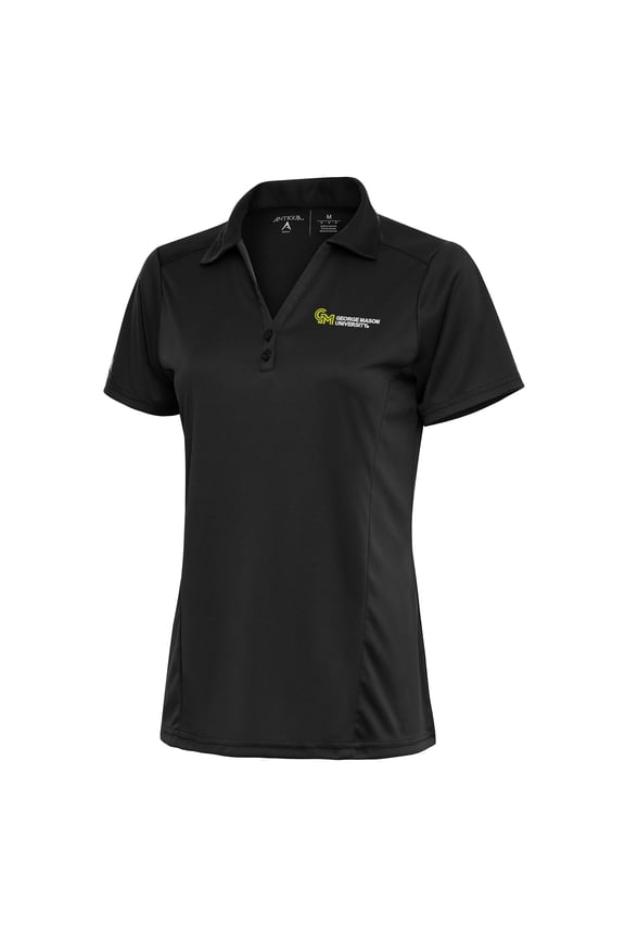 Women's Antigua Charcoal George Mason Patriots Tribute Polo