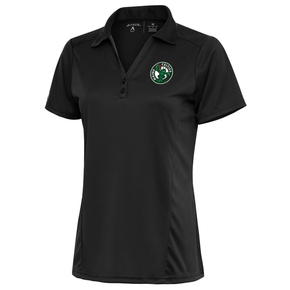 Women's Antigua Charcoal Maine Celtics Tribute Polo