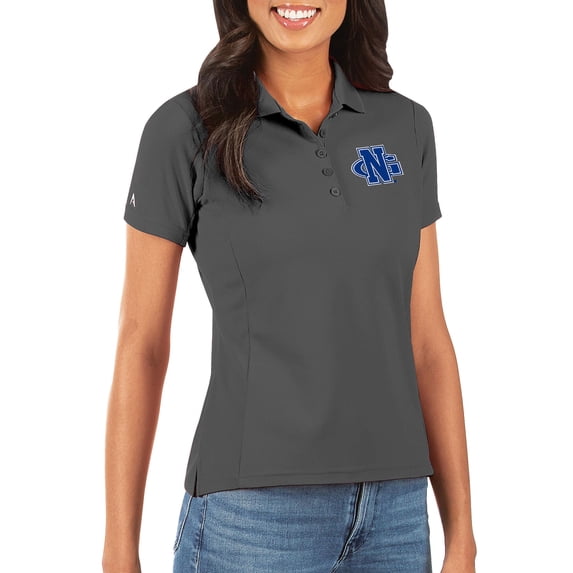 Women's Antigua Charcoal North Georgia Nighthawks Legacy Pique Polo