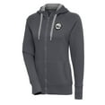 thumbnail image 1 of Women's Antigua  Charcoal Philadelphia 76ers Metallic Logo Victory Full-Zip Hoodie, 1 of 1