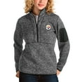 thumbnail image 1 of Women's Antigua Charcoal Pittsburgh Steelers Fortune Half-Zip Pullover Jacket, 1 of 1