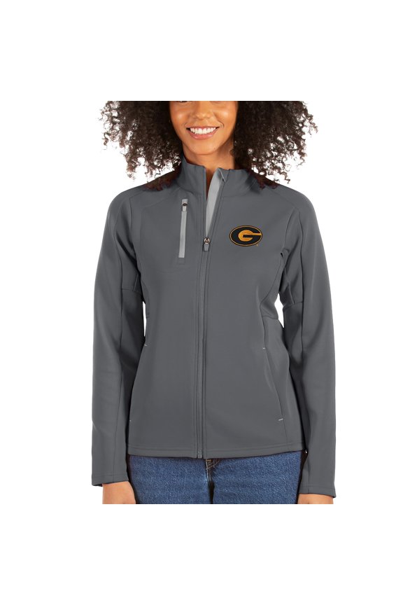 Women's Antigua Charcoal/Silver Grambling Tigers Generation Full-Zip Jacket