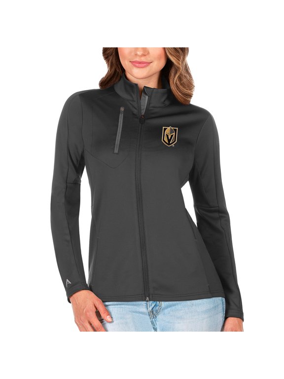 Women's Antigua Charcoal Vegas Golden Knights Generation Full-Zip Jacket