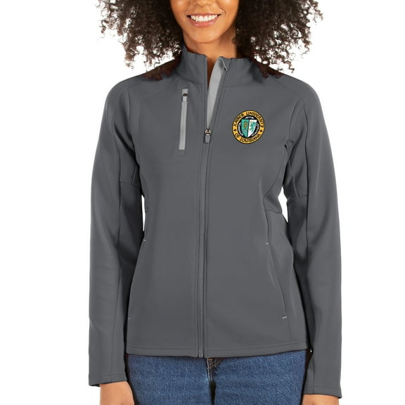 Women's Antigua Charcoal/Silver XULA Gold Generation Full-Zip Jacket