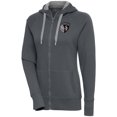 thumbnail image 1 of Women's Antigua  Charcoal Sporting Kansas City Brushed Metallic Victory Raglan Full-Zip Hoodie, 1 of 1