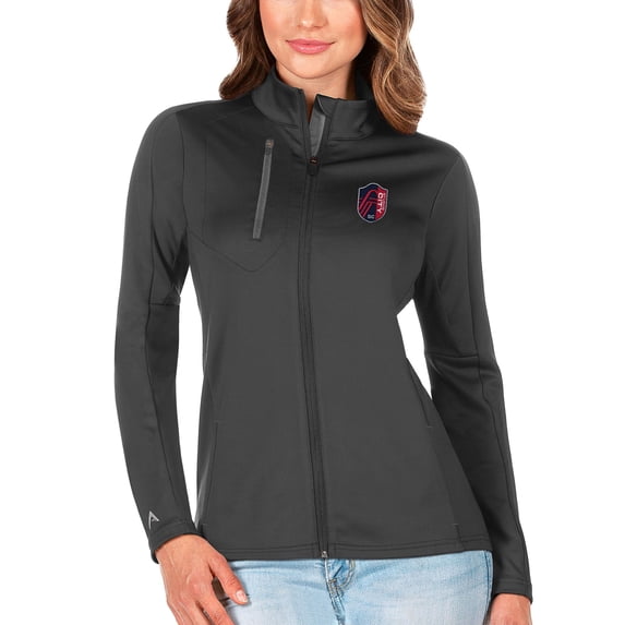 Women's Antigua Charcoal St. Louis City SC Generation Full-Zip Jacket