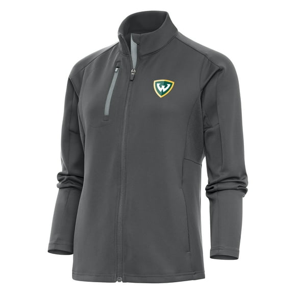 Women's Antigua Charcoal Wayne State Warriors Generation Full-Zip Jacket