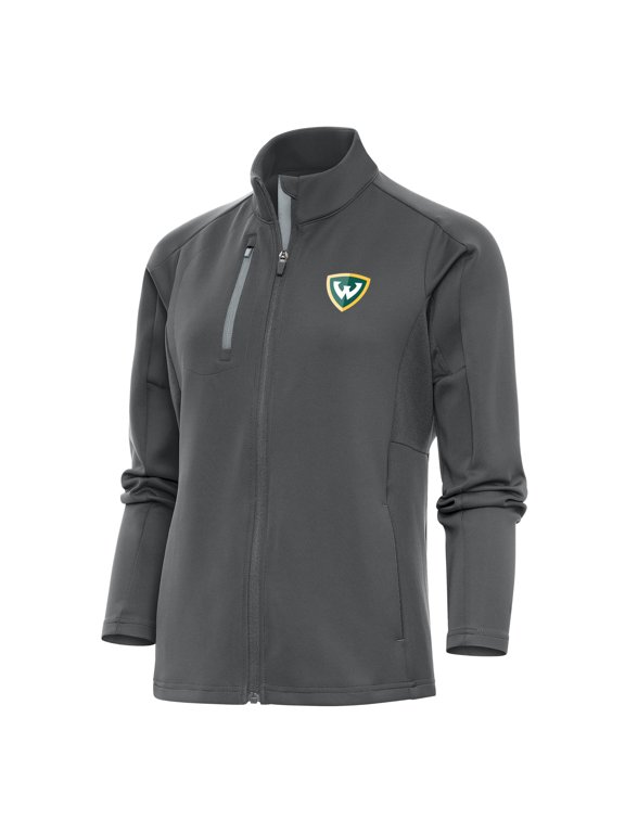 Women's Antigua Charcoal Wayne State Warriors Generation Full-Zip Jacket