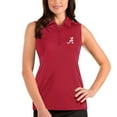 thumbnail image 1 of Women's Antigua Crimson Alabama Crimson Tide Tribute Sleeveless Polo, 1 of 1