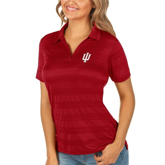 Women's Antigua Crimson Indiana Hoosiers Compass Polo