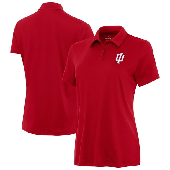 Women's Antigua  Crimson Indiana Hoosiers Reprocess Polo
