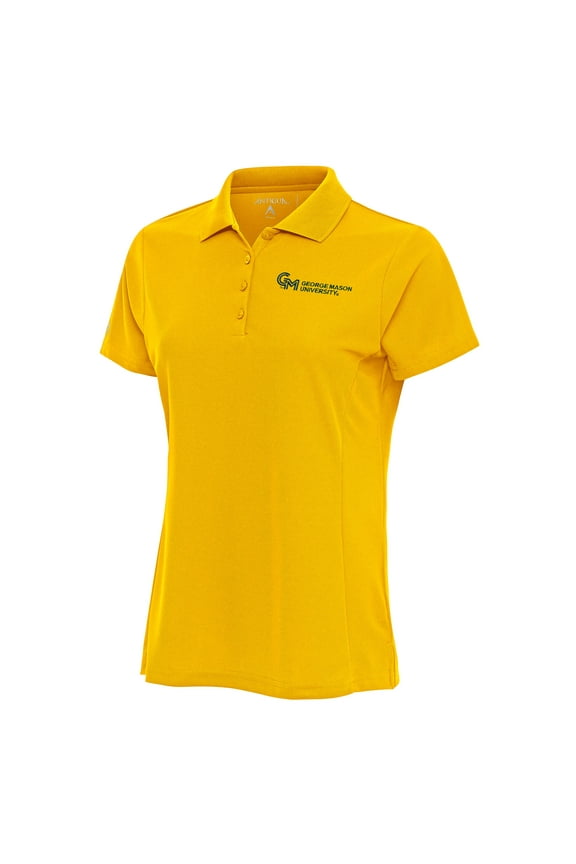 Women's Antigua Gold George Mason Patriots Legacy Pique Polo