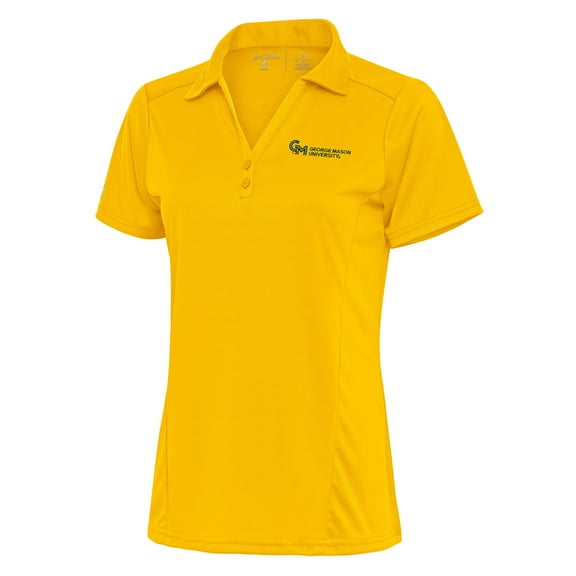 Women's Antigua Gold George Mason Patriots Tribute Polo