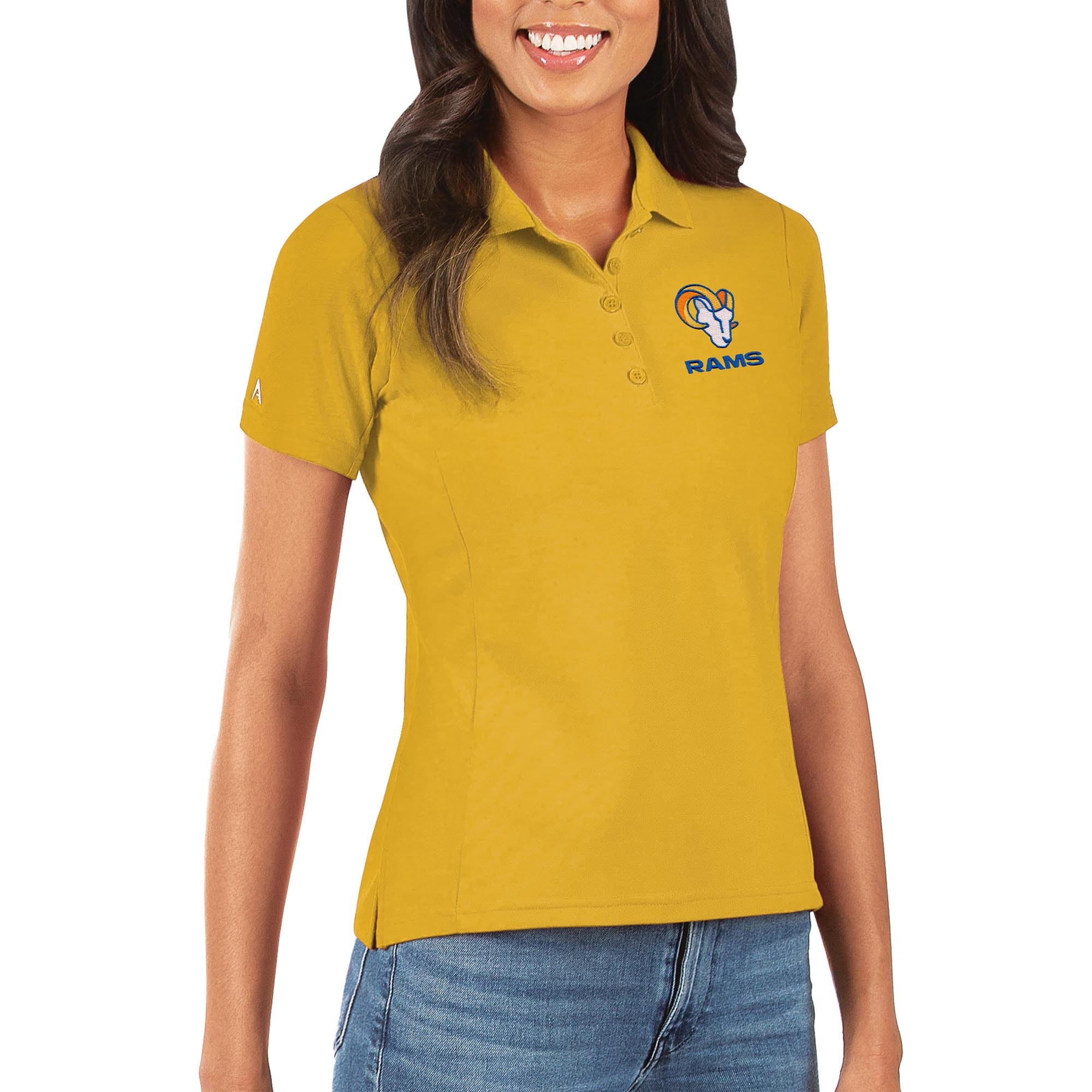 Los Angeles Rams Women's Button Up Polo Shirt - T-shirts Low Price