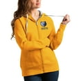 thumbnail image 1 of Women's Antigua Gold Memphis Grizzlies Victory Full-Zip Hoodie, 1 of 1