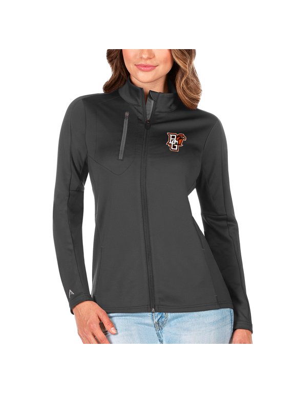 Women's Antigua Graphite/Silver Bowling Green St. Falcons Generation Full-Zip Jacket