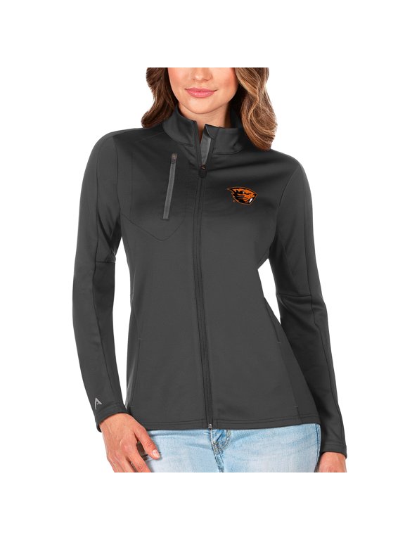 Women's Antigua Graphite/Silver Oregon State Beavers Generation Full-Zip Jacket