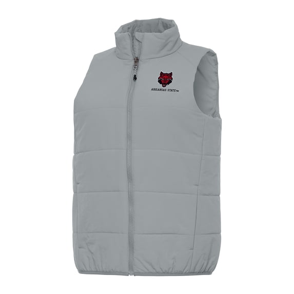 Women's Antigua Gray Arkansas State Red Wolves Experience Full-Zip Vest