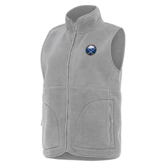 Women's Antigua  Gray Buffalo Sabres Nostalgic Full-Zip Vest