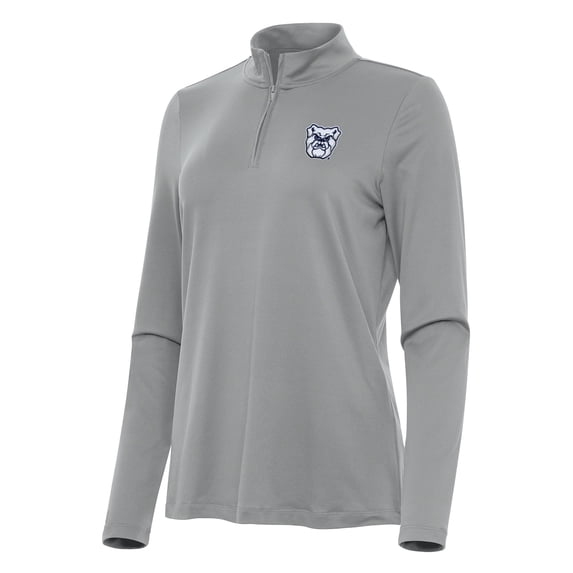 Women's Antigua Gray Butler Bulldogs Reprocess Quarter-Zip Top