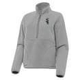 thumbnail image 1 of Women's Antigua Gray Chicago White Sox Figure Half-Zip Sweatshirt, 1 of 1