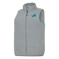 Women's Antigua  Gray Detroit Lions Experience Full-Zip Vest