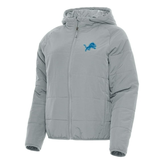Women's Antigua  Gray Detroit Lions  Universe Full-Zip Hoodie Jacket
