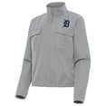 thumbnail image 1 of Women's Antigua Gray Detroit Tigers Even Par Full-Zip Jacket, 1 of 1