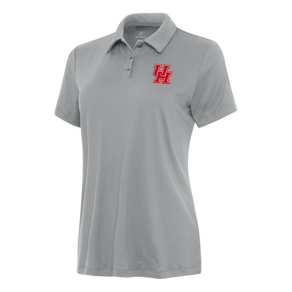 Women's Antigua Gray Houston Cougars Reprocess Polo