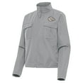 thumbnail image 1 of Women's Antigua Gray Kansas City Chiefs  Brushed Carbon Even Par Full-Zip Jacket, 1 of 2