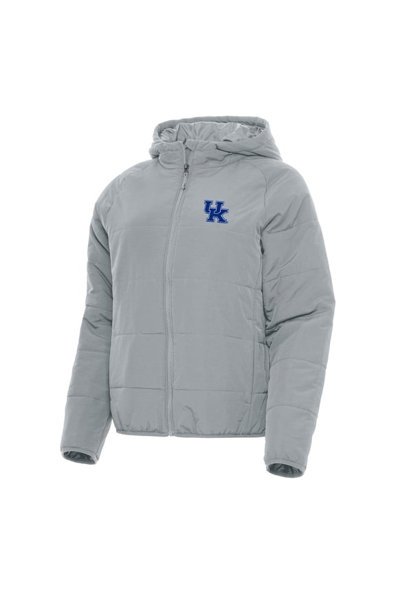 Women's Antigua Gray Kentucky Wildcats Universe Full-Zip Puffer Jacket