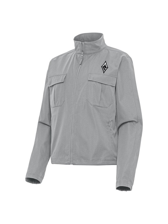 Women's Antigua Gray Las Vegas Aces Even Par Full-Zip Jacket