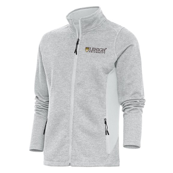 Women's Antigua Gray Lehigh Mountain Hawks Course Full-Zip Jacket