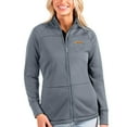 thumbnail image 1 of Women's Antigua Gray Los Angeles Chargers Links Full-Zip Golf Jacket, 1 of 1