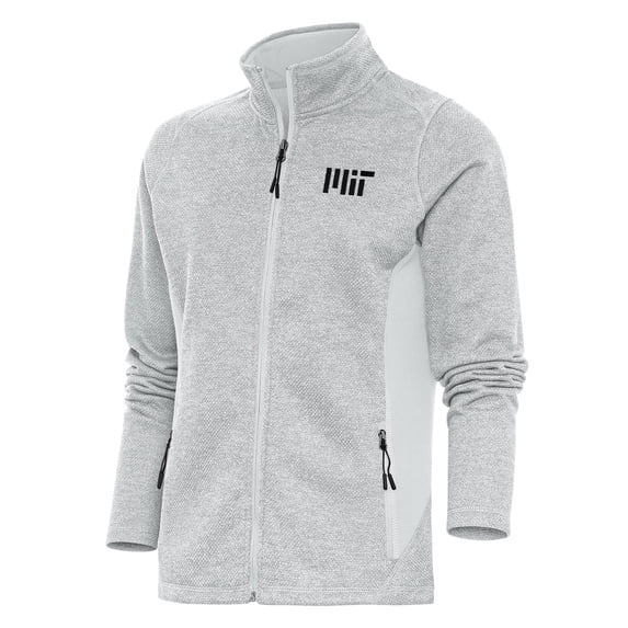 Women's Antigua Gray MIT Engineers Full-Zip Course Jacket