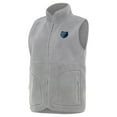 thumbnail image 1 of Women's Antigua  Gray Memphis Grizzlies Nostalgic Full-Zip Vest, 1 of 1