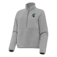 thumbnail image 1 of Women's Antigua Gray Michigan State Spartans Figure Half-Zip Pullover Sweatshirt, 1 of 1