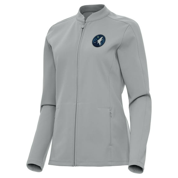 Women's Antigua Gray Minnesota Timberwolves Regard Full-Zip Jacket