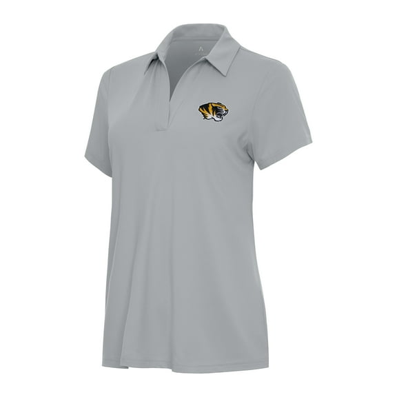 Women's Antigua Gray Missouri Tigers Era V-Neck Polo