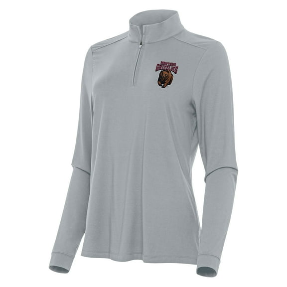 Women's Antigua Gray Montana Grizzlies Intent Quarter-Zip Top