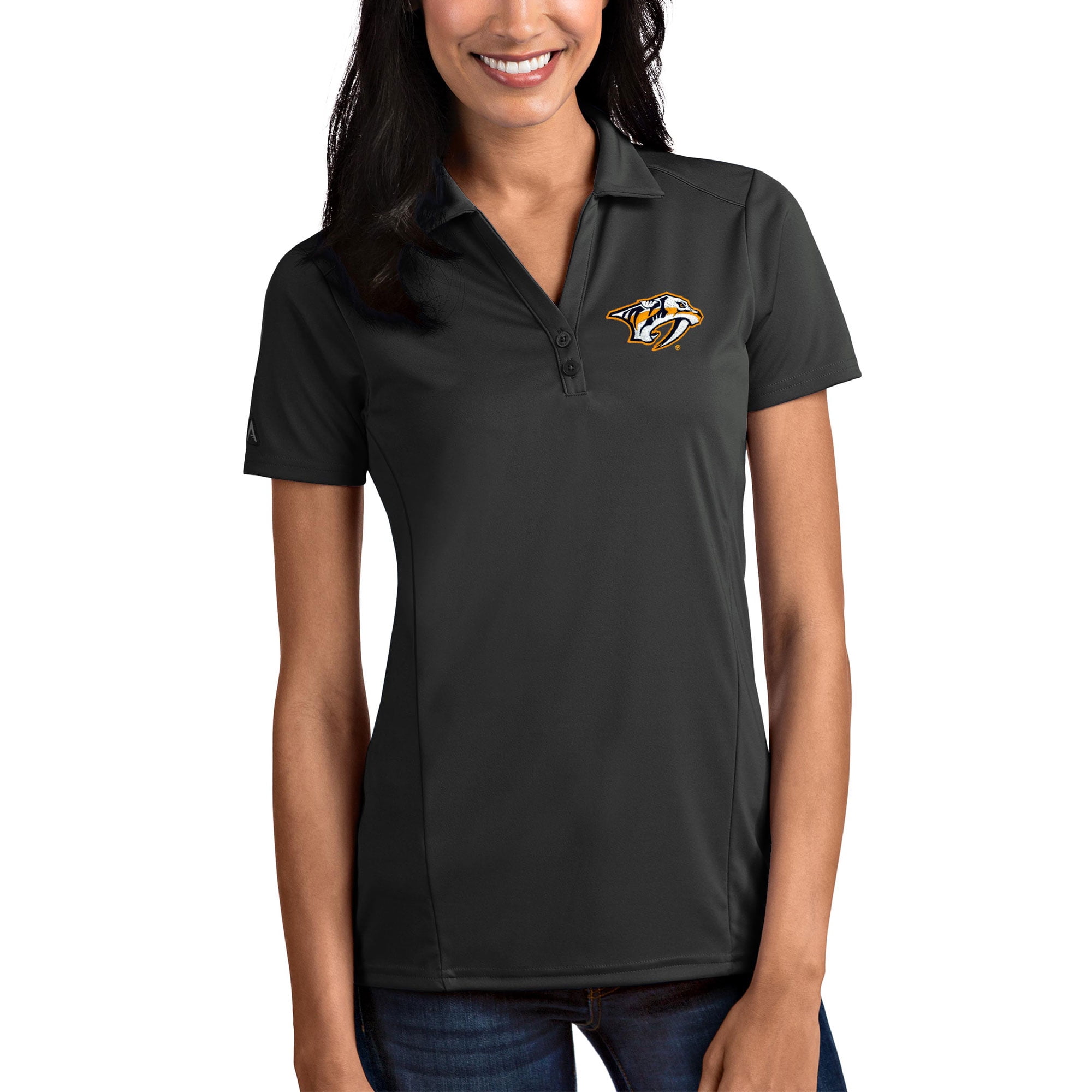 Women s Antigua Gray Nashville Predators Tribute Polo Walmart