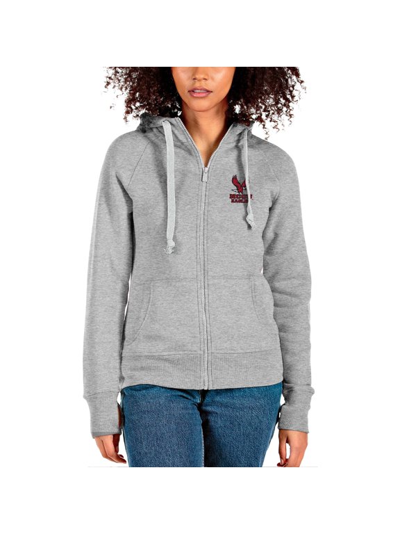 Women's Antigua Gray North Carolina Central Eagles Victory Full-Zip Hoodie