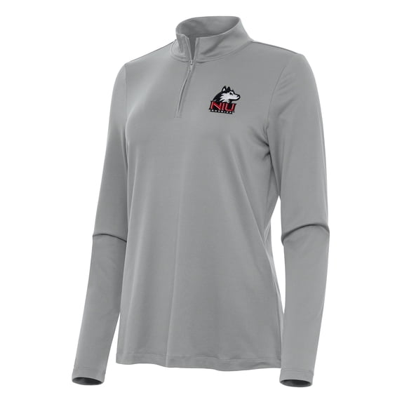 Women's Antigua Gray Northern Illinois Huskies Reprocess Quarter-Zip Top
