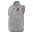 thumbnail image 1 of Women's Antigua  Gray Oklahoma Sooners Nostalgic Full-Zip Vest, 1 of 1