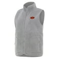 thumbnail image 1 of Women's Antigua  Gray Oklahoma State Cowboys Nostalgic Full-Zip Vest, 1 of 1
