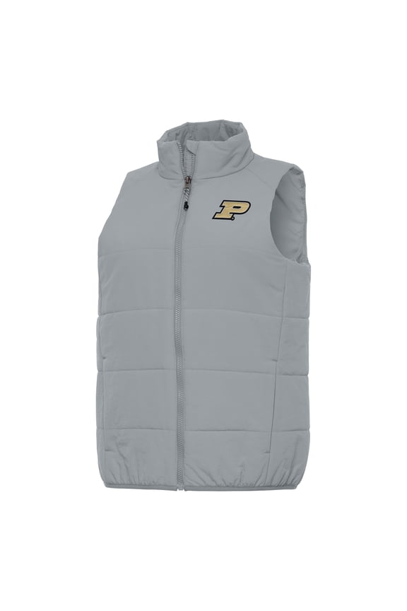 Women's Antigua Gray Purdue Boilermakers Experience Full-Zip Vest