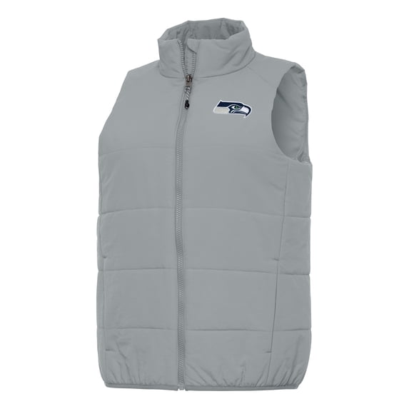 Women's Antigua Gray Seattle Seahawks Experience Full-Zip Vest
