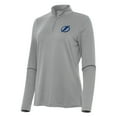 thumbnail image 1 of Women's Antigua Gray Tampa Bay Lightning Reprocess Quarter-Zip Top, 1 of 1